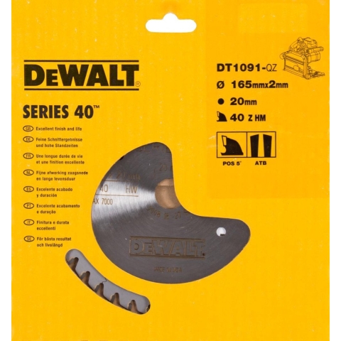 DeWalt Accessoires Cirkelzaagblad | 165x20x40t - DT1091-QZ