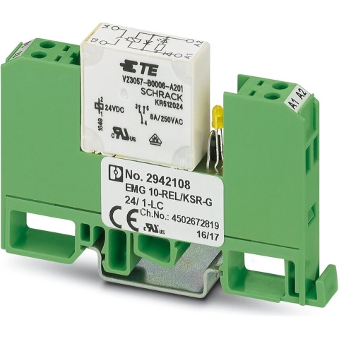 Phoenix Contact EMG 10-REL/KSR-G 24/ 1-LC Relaismodule Nominale spanning: 24 V/DC Schakelstroom (max.): 6 A 1x NO 10 stuk(s)