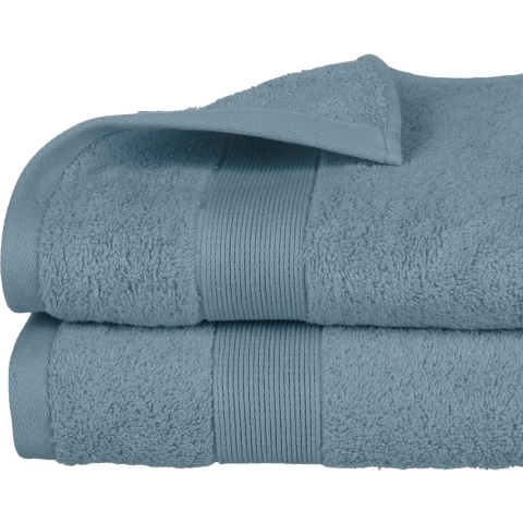 Atmosphera Badhanddoek - 6x - zeeblauw - 70 x 130 cm - katoen - 450 grams - luxe handdoek -