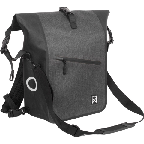 Enkele fietstas en rugtas Combi Waterdicht 27L Antraciet