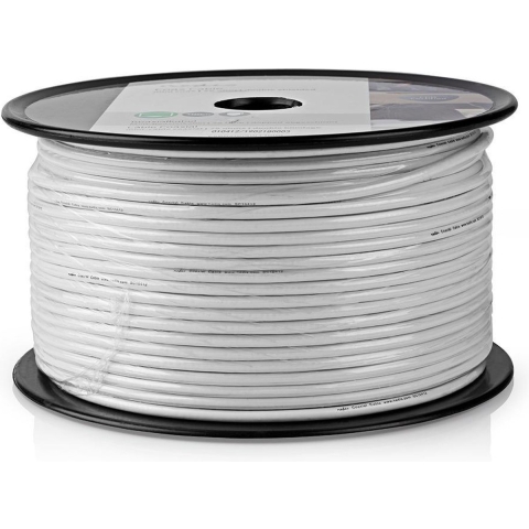 Nedis Coaxkabel op Haspel | RG6T | ECA | 100 m | Wit | 1 stuks - CSBR4010WT1000 CSBR4010WT1000