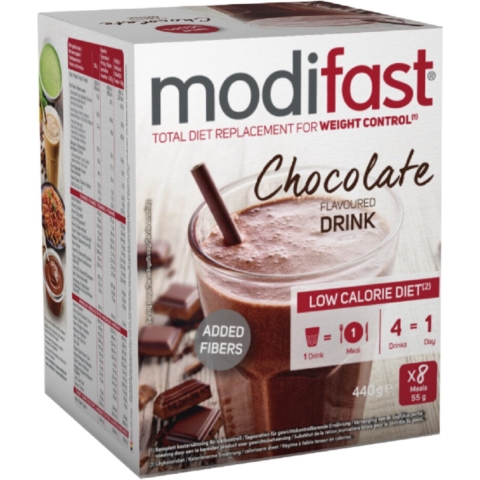 8x Modifast Intensive Milkshake Chocolade 8 x 55 gr
