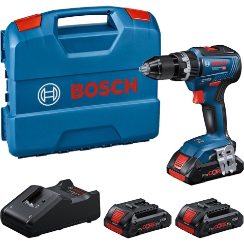 Bosch GSB18V-55 18V Li-ion Accu Schroefboormachine Set (3x 4Ah Accu) In L-Case