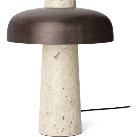 Audo Copenhagen Reverse Tafellamp LED Travertine/brons