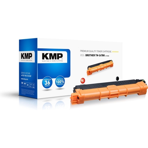 KMP Tonercassette vervangt Brother TN-247BK, TN247BK Compatibel Zwart 3000 bladzijden B-T109X