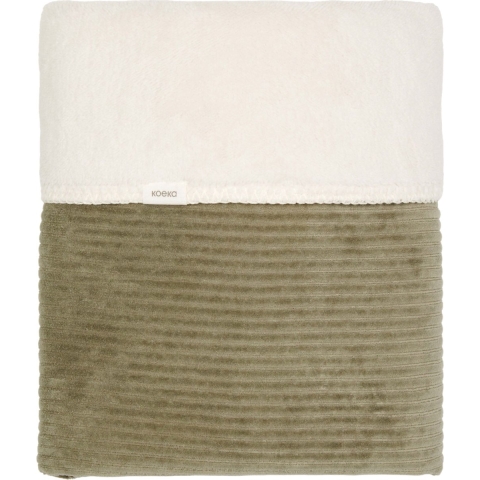 Koeka Wiegdeken Vik Teddy - 75x100 cm. - Moss