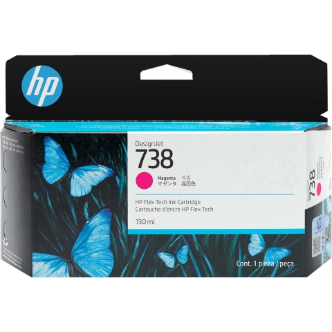 HP 738 130 ml magenta inktcartridge voor DesignJet