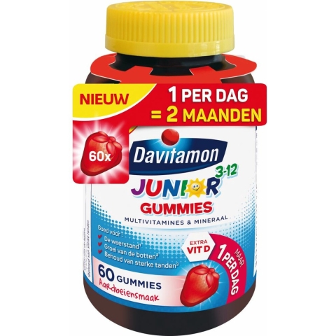 4x Davitamon Junior Gummies 3-12 jaar 60 gummies