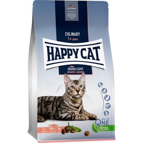 Happy Cat Adult Culinary Atlantik Lachs (met zalm) kattenvoer 2 x 4 kg