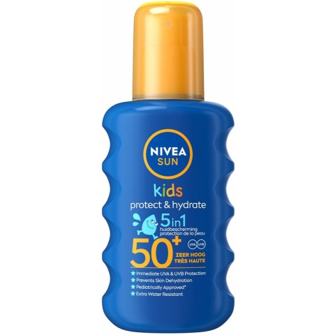 3x Nivea Sun Zonnespray Kids Protect&Play SPF 50+ 200 ml