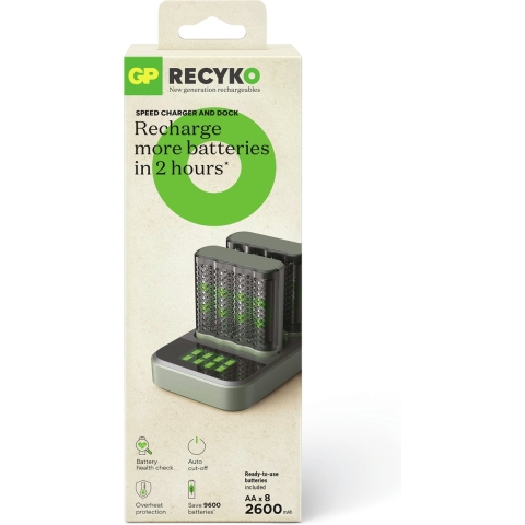 GP Usb-lader M451+8xaa 2600mah Dockingstation Batterijoplader