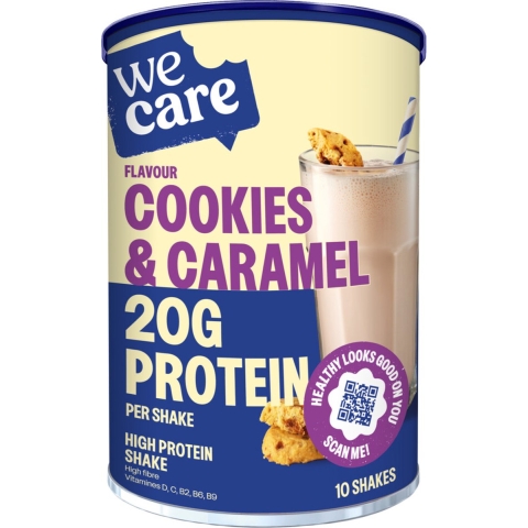 6x WeCare High protein Shake Cookies&Caramel 340 gr