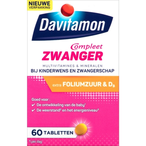 4x Davitamon Compleet Zwanger 60 tabletten
