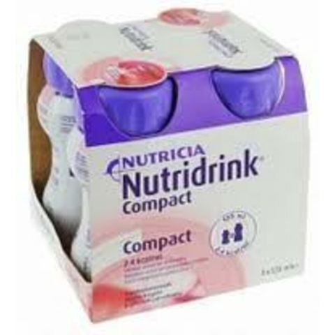 6x Nutridrink Compact Aardbei 4-Pack 125 ml
