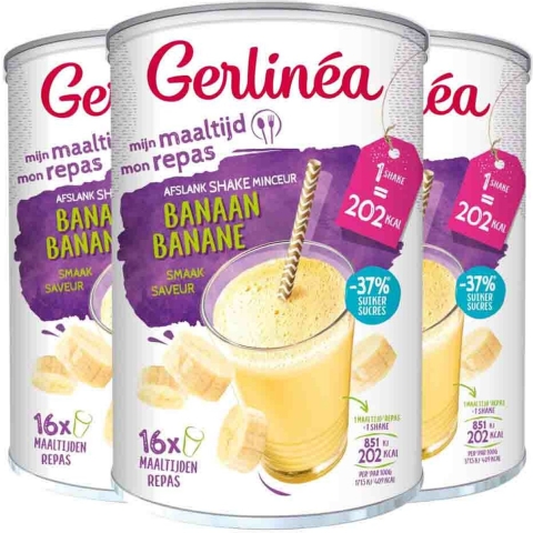 3x Gerlinea Milkshake Banaan 436 gr