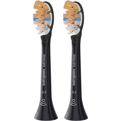 2x Philips Sonicare Opzetborstels A3 Premium All-in-One Zwart 2 stuks