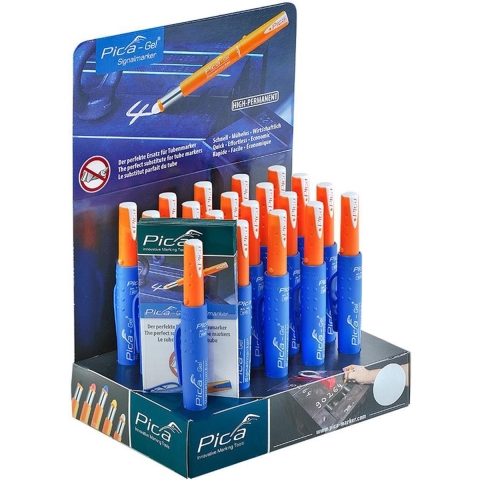 Pica 8025 GEL Signalmarker | 20x | Wit | Display - PI8025