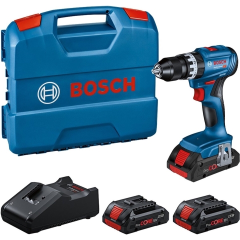 Bosch GSB18V-45 18V Li-ion Accu Schroefboormachine Set (3x 4Ah Accu) In L-Case - 45Nm