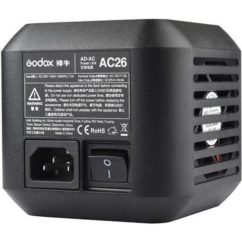 Godox AC26 AC Power Adapter voor AD600Pro