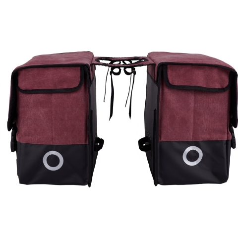 Dubbele Canvas Tas Plus Paarsrood/Matzwart 67L
