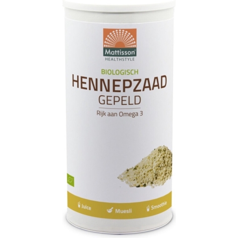 6x Mattisson Hennepzaad Gepeld Biologisch 800 gr