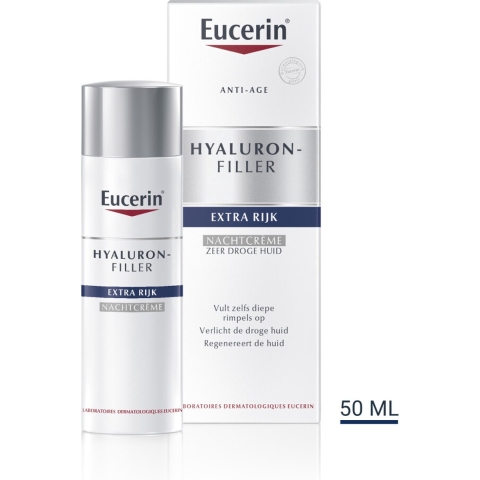 12x Eucerin Hyaluron-Filler Nachtcréme Extra Rijk 50 ml