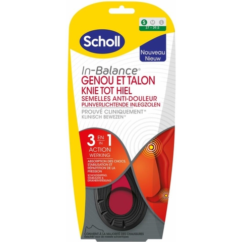 4x Scholl In Balance Inlegzolen Knie tot Hiel Small (Maat 37-39,5)