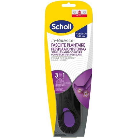 4x Scholl Balance Inlegzolen Peesplaatontsteking Medium (Maat 40-42)