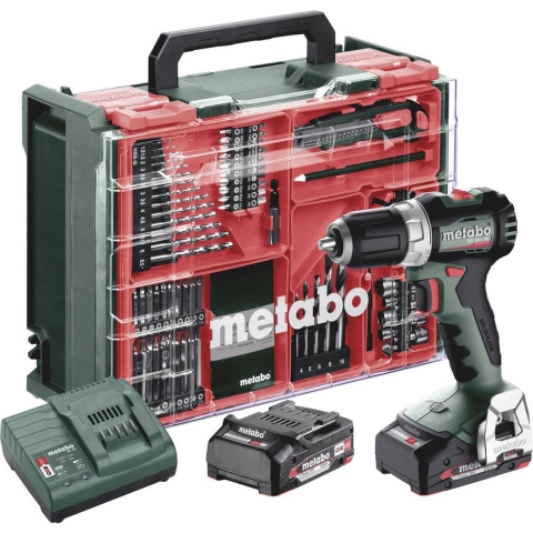 Metabo BS 18 L BL Set 613155710 Accu-schroefboormachine 18 V 2 Ah Li-ion Incl. 2 accus, Brushless, Incl. koffer, Incl. lader, Incl. accessoires