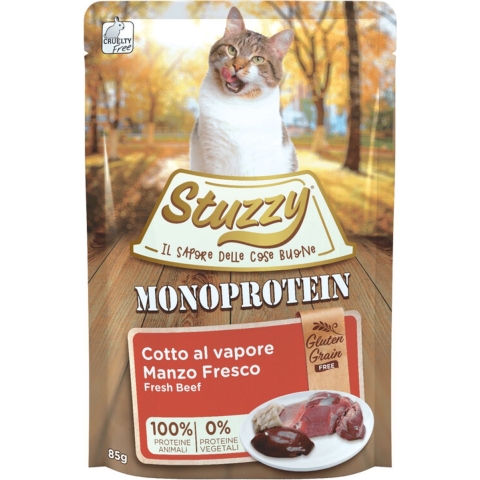 Stuzzy Cat Grain Free Monoprotein rund nat kattenvoer 85 gram 4 dozen (80 x 85 g)