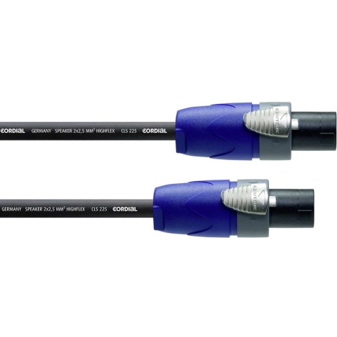 Cordial Luidspreker Kabel [1x SPK-stekker - 1x SPK-stekker] 2 x 2.5 mm² 15.00 m Zwart