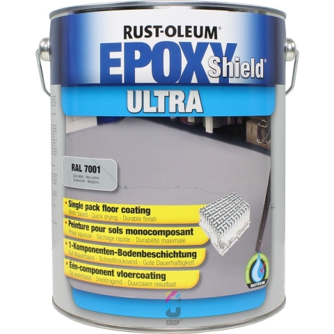 Rust-Oleum EpoxyShield Ultra Vloercoating - Zilvergrijs - 5L