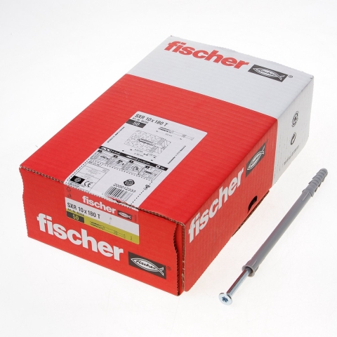 Fischer 46268 Constructie-/kozijnplug SXR 10 X 180 T - T30 - Verzonken Schroef - Verzinkt Staal (50st)