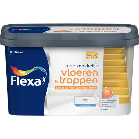 Flexa Mooi Makkelijk Vloeren&Trappen Zijdeglans - Ijswit - 2,5L