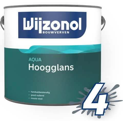 Wijzonol Aqua Hoogglans - Op Kleur Gemengd - 2,5L