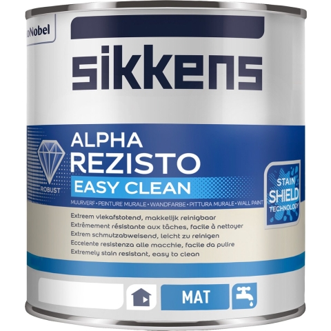 Sikkens Alpha Rezisto Easy Clean Mat - Op Kleur Gemengd - 5L