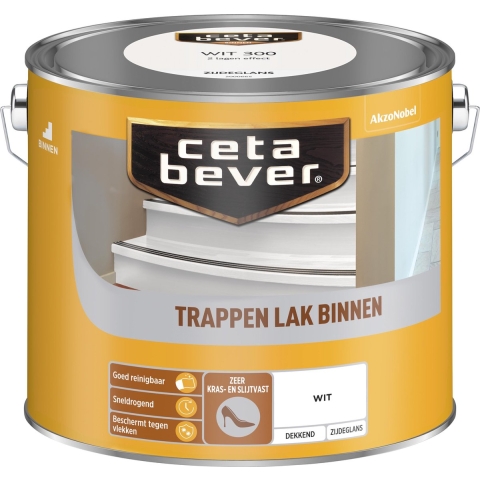 Cetabever Trappenlak Dekkend - Wit - 2,5L