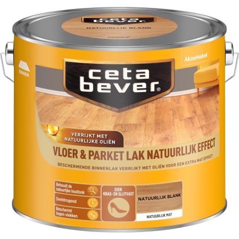 Cetabever Vloer-&Parketlak Natuurlijk Effect - Natuurlijk Blank - 2,5L