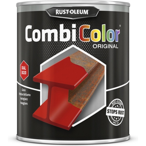 Rust-Oleum Combicolor Hoogglans - RAL 3020 Verkeersrood - 2,5L