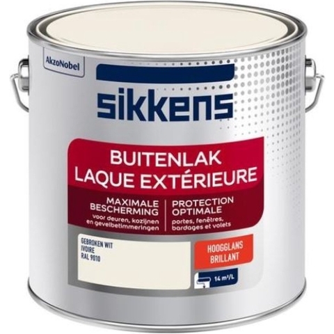 Sikkens Buitenlak Hoogglans - Ral 9010 - 2,5L