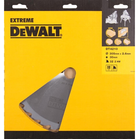 DeWALT DT4210 Extreme Cirkelzaagblad - 305 X 30 X 32T - Hout / Laminaat