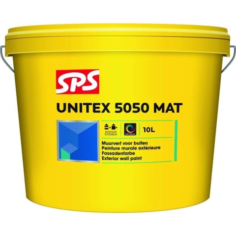 SPS Unitex 5050 Mat Muurverf - Op Kleur Gemengd - 10L