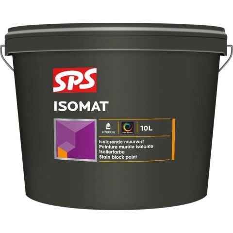 SPS Isomat Plus Muurverf En Primer - Op Kleur Gemengd - 10L