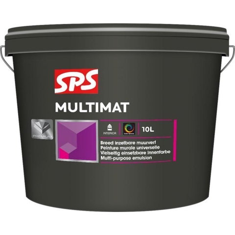 SPS Multimat Muurverf - RAL 9010 - 10L