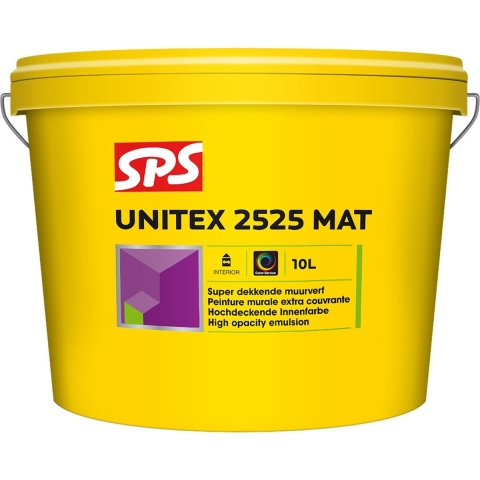 SPS Unitex 2525 Mat Muurverf - Op Kleur Gemengd - 10L
