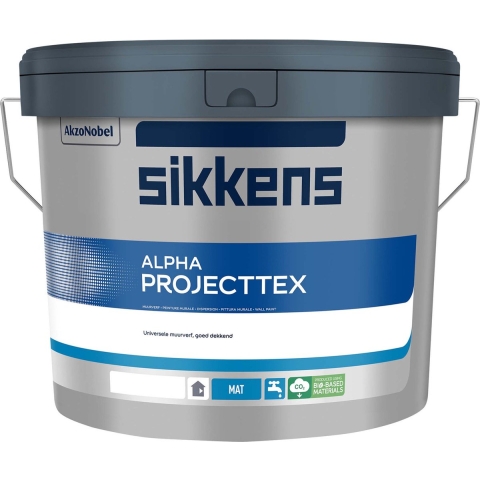 Sikkens Alpha Projecttex - Wit - 10L Nieuw