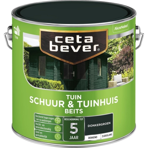 Cetabever Schuur&Tuinhuis Beits Dekkend - Donkergroen - 2,5L