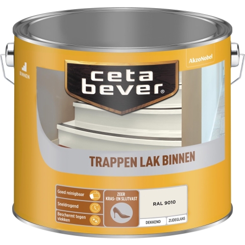 Cetabever Trappenlak Dekkend - Zuiver Wit - 2,5L