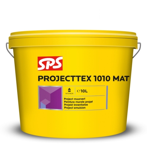 SPS Projecttex 1010 Mat Muurverf - Wit - 10L