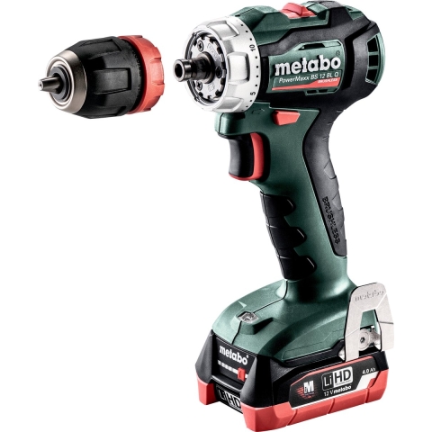 Metabo PowerMaxx BS 12 BL Q 12V LiHD Accu Boor-/schroefmachine Set (2x 4,0Ah Accu) In MetaBOX - Koolborstelloos
